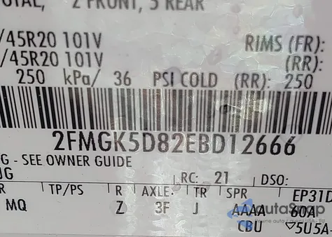 2014 Ford Flex Limited z USA, uszkodzony, nr VIN 2FMGK5D82EBD12666